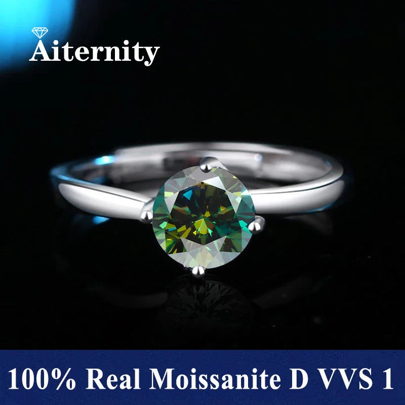 Royal Moissanite Rose Ring – Eternal Bloom in Silver