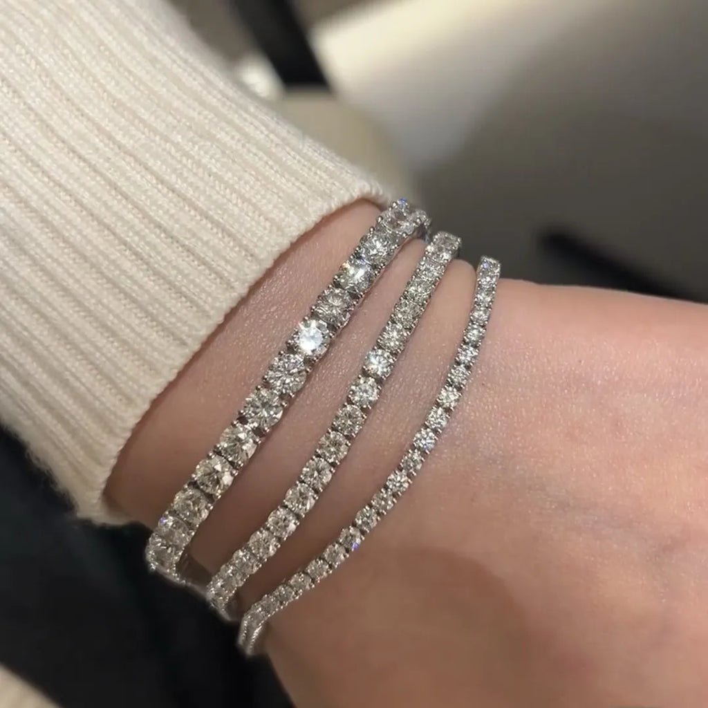 Moissanite Tennis Bracelet – GRA Certified S925 Silver Sparkling Bangle