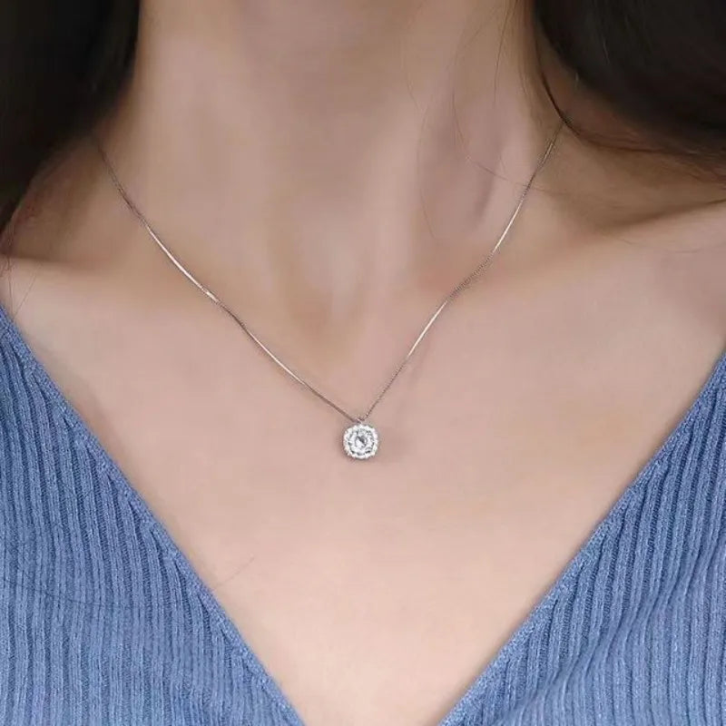 Sparkling Love Necklace – 925 Sterling Silver Winter Collection Gift for Women