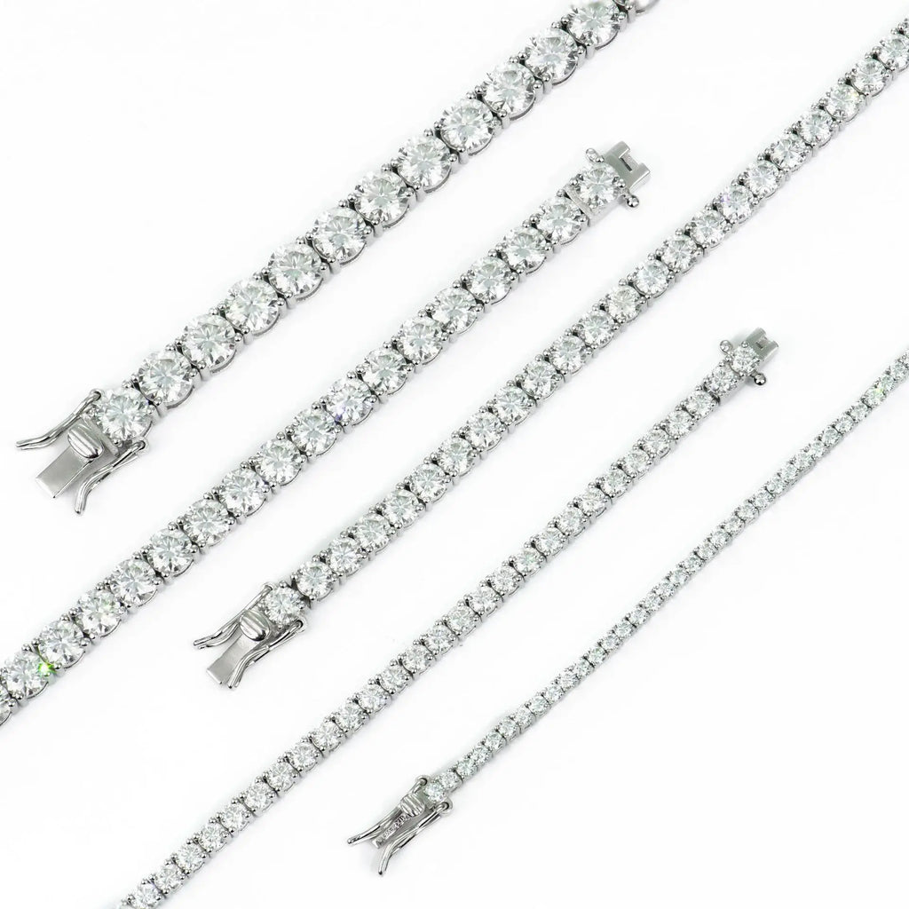 Moissanite Tennis Bracelet – GRA Certified S925 Silver Sparkling Bangle