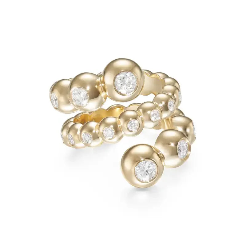 CZ Gold Jewelry Set – Bracelet, Bangle & Ring