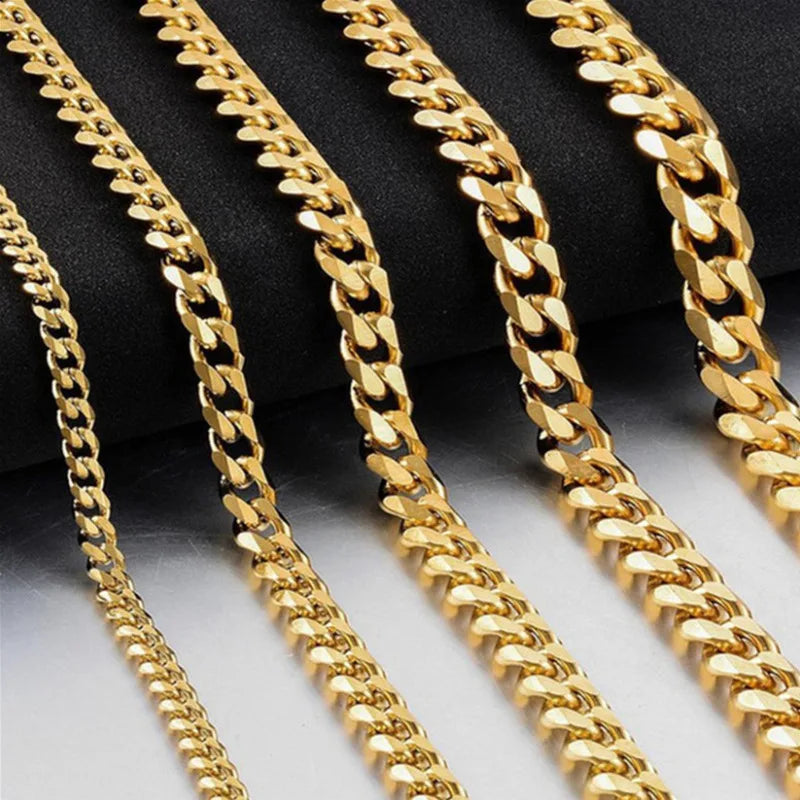 Men's Hip Hop Cuban Link Chain Necklace — 3/5/7/9mm Stainless Steel