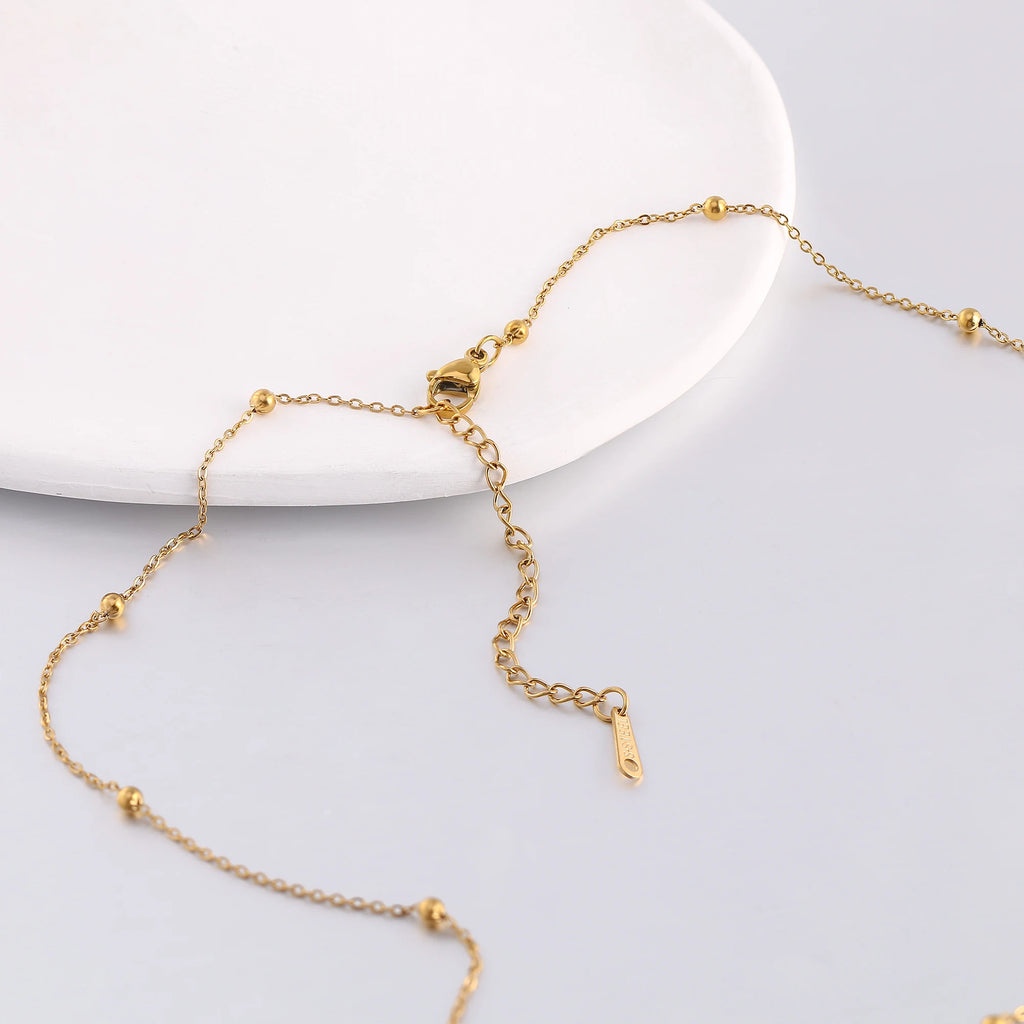 5-Piece Chain Necklace Set – 18K Gold Plated Stainless Steel Layering Necklaces
