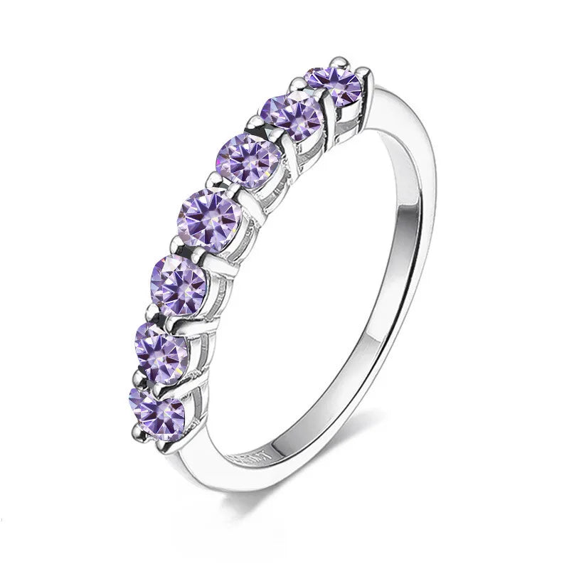 Moissanite Eternity Ring – 0.7CT D VVS1 EX Round Cut 925 Sterling Silver