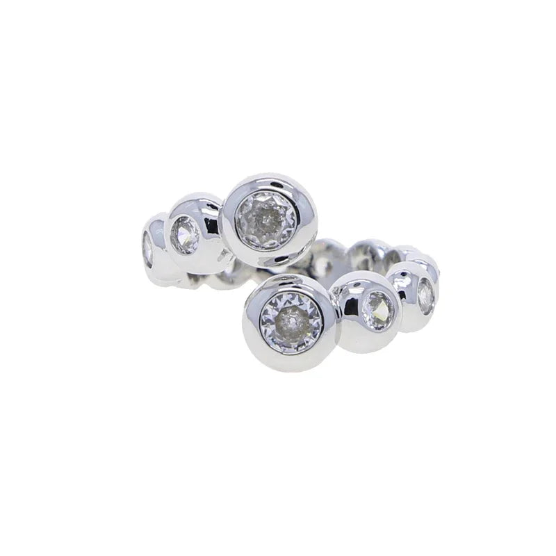 CZ Gold Jewelry Set – Bracelet, Bangle & Ring