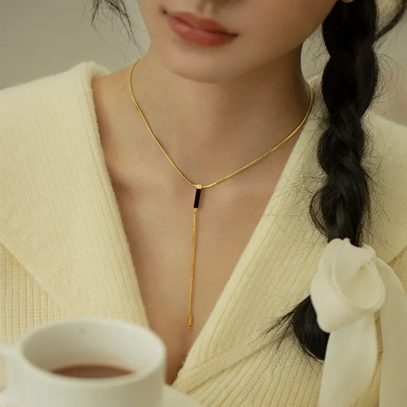Natural Shell Pendant Necklace – Gold Stainless Steel