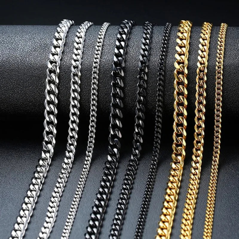 Men's Hip Hop Cuban Link Chain Necklace — 3/5/7/9mm Stainless Steel