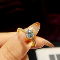 GRA Luxury Moissanite Diamond Ring – 0.5 to 1CT 925 Sterling Silver