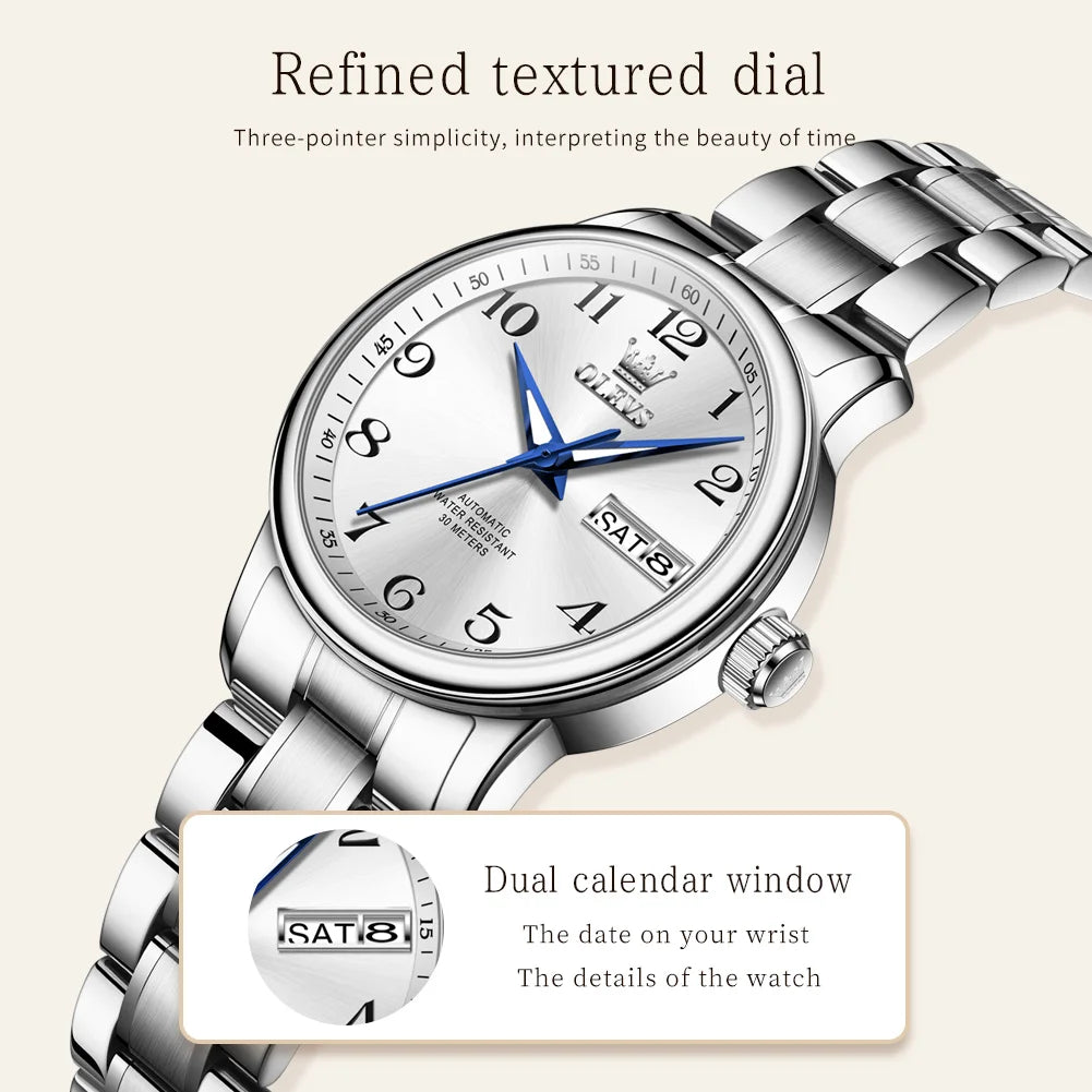 OLEVS Steel Automatic Watch