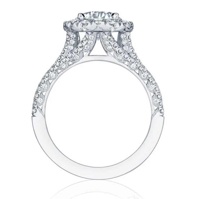 Square Moissanite Ring – Light Luxury 925 Sterling Silver Women’s Engagement Gift