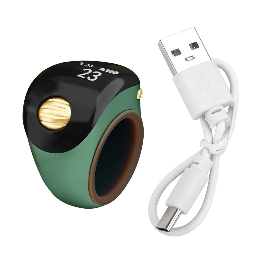 Smart Tally Counter Ring — OLED Display