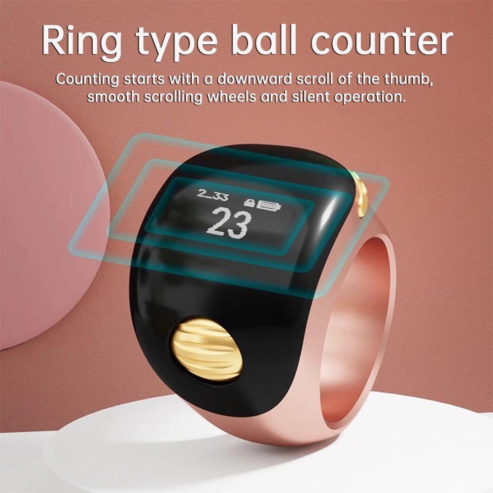 Smart Tally Counter Ring — OLED Display