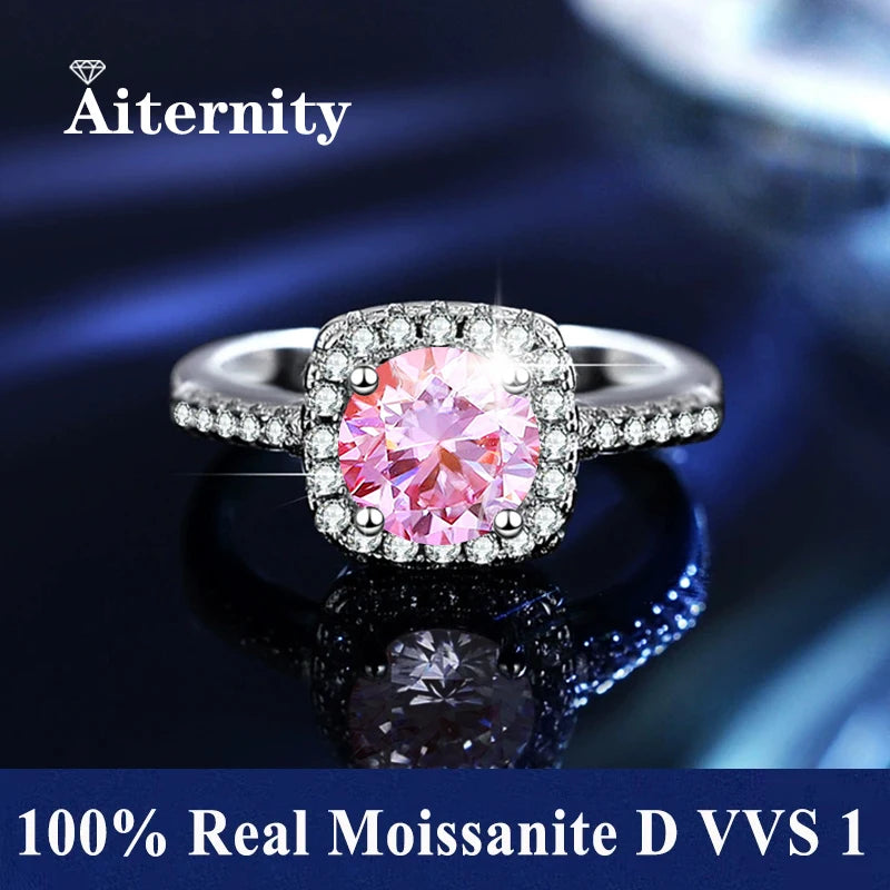 Royal Moissanite Rose Ring – Eternal Bloom in Silver