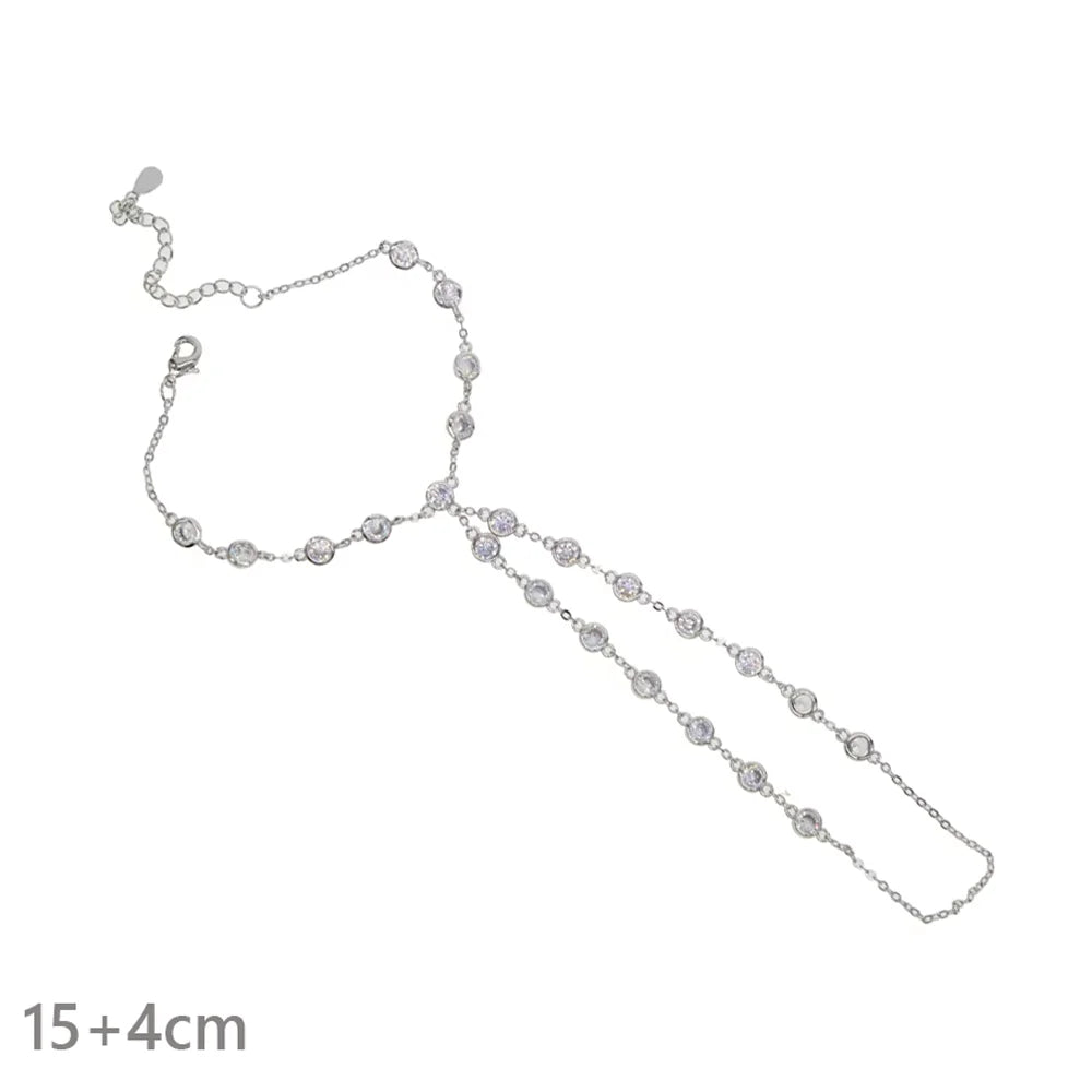 Double Chain CZ Bracelet for Women