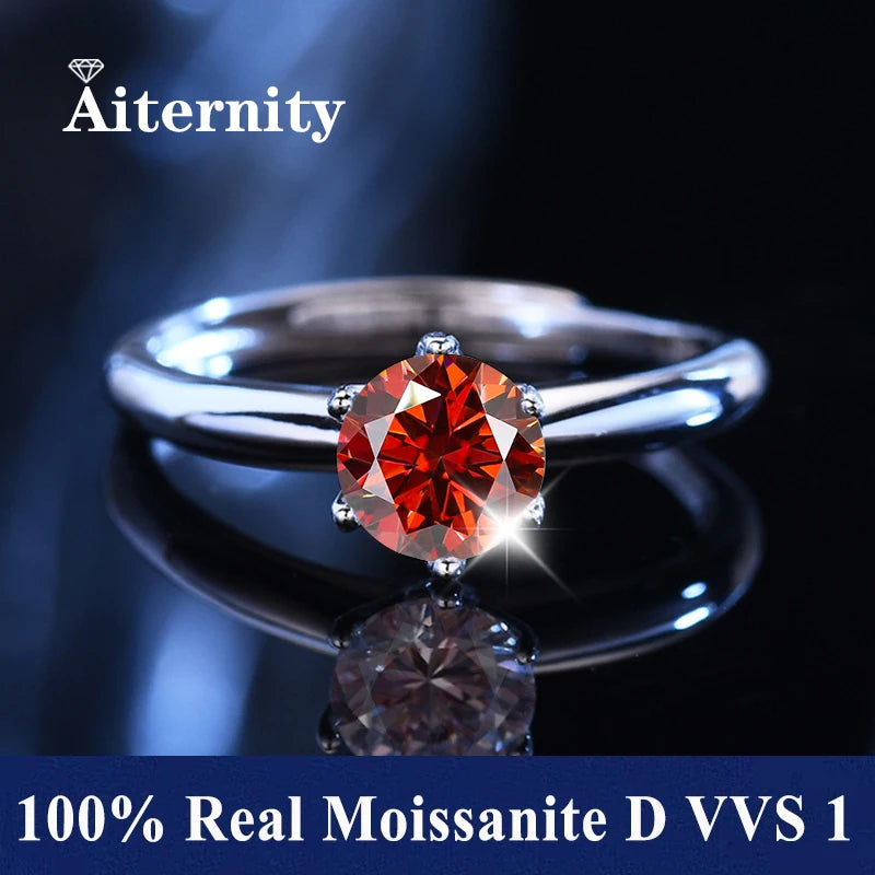 Royal Moissanite Rose Ring – Eternal Bloom in Silver