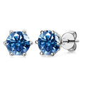 Moissanite Russian Cut Stud Earrings – 1/2/4CT VVS D Color S925 Silver Fine Jewelry
