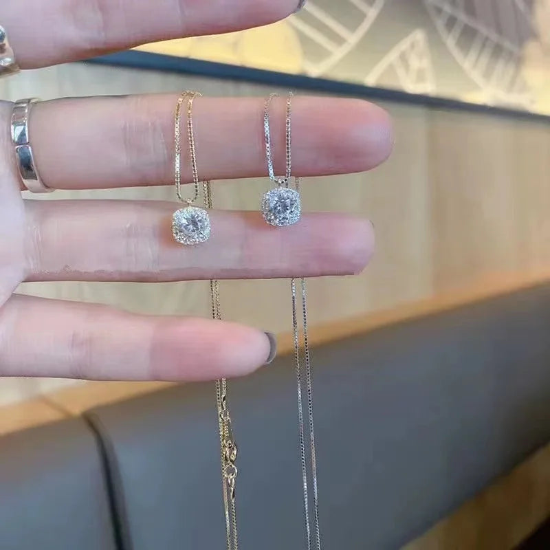 Sparkling Love Necklace – 925 Sterling Silver Winter Collection Gift for Women