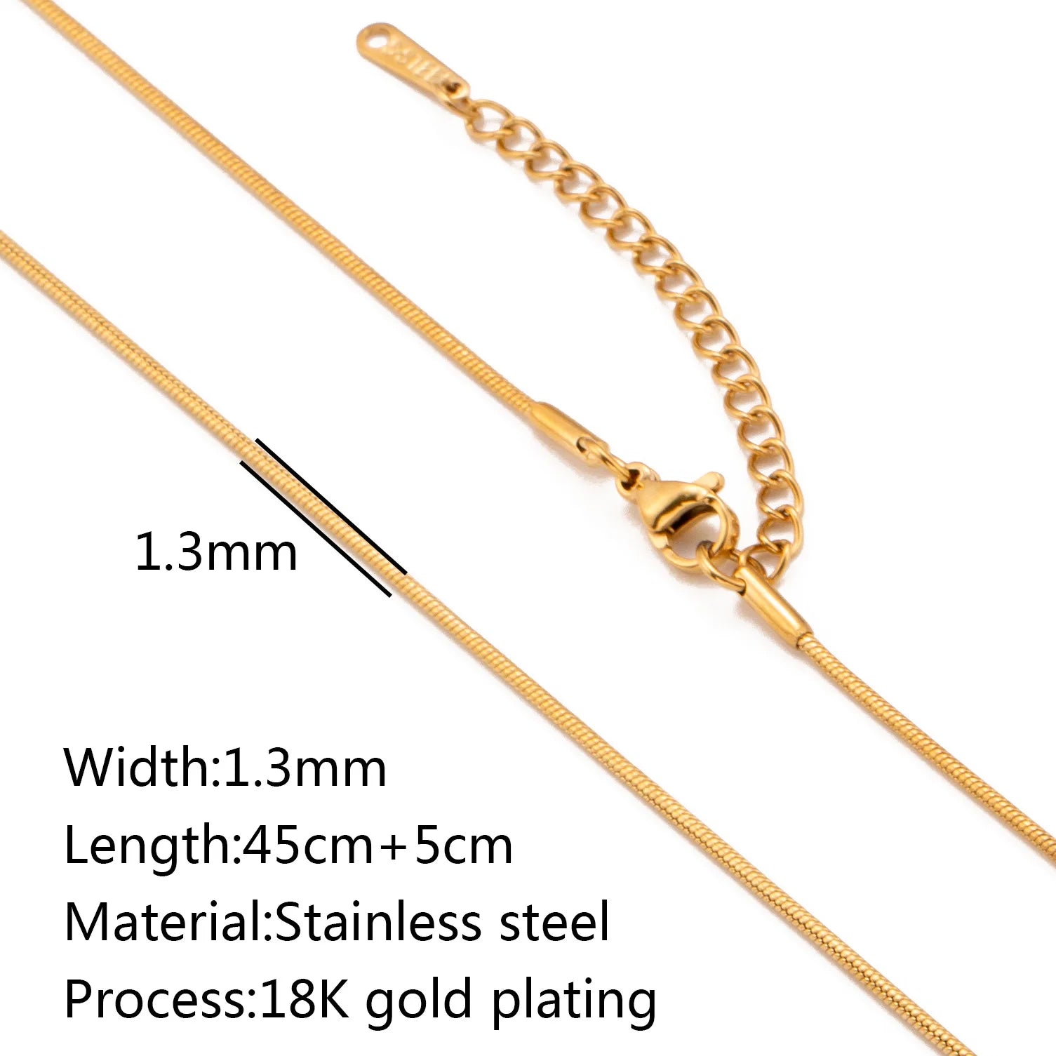 5-Piece Chain Necklace Set – 18K Gold Plated Stainless Steel Layering Necklaces
