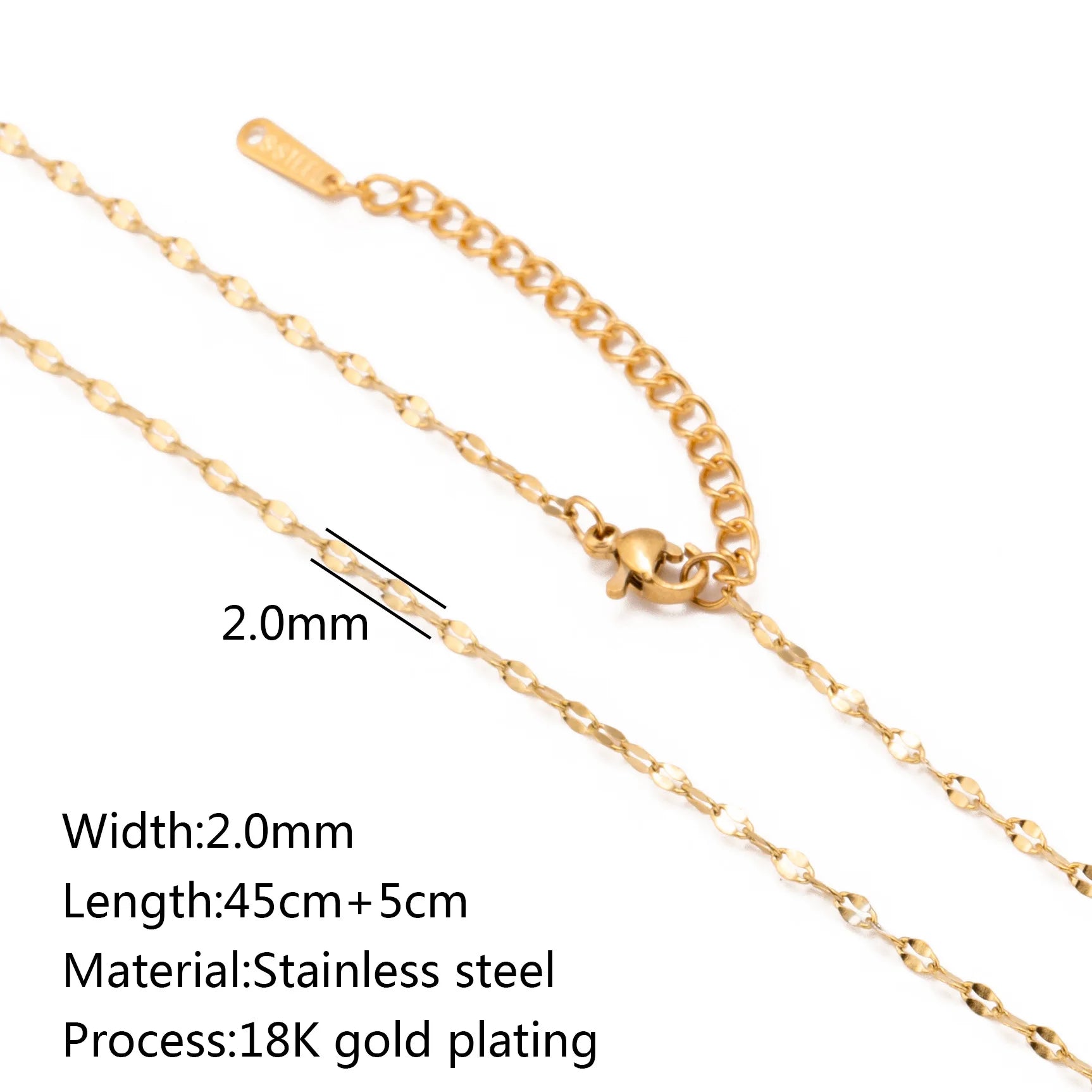 5-Piece Chain Necklace Set – 18K Gold Plated Stainless Steel Layering Necklaces