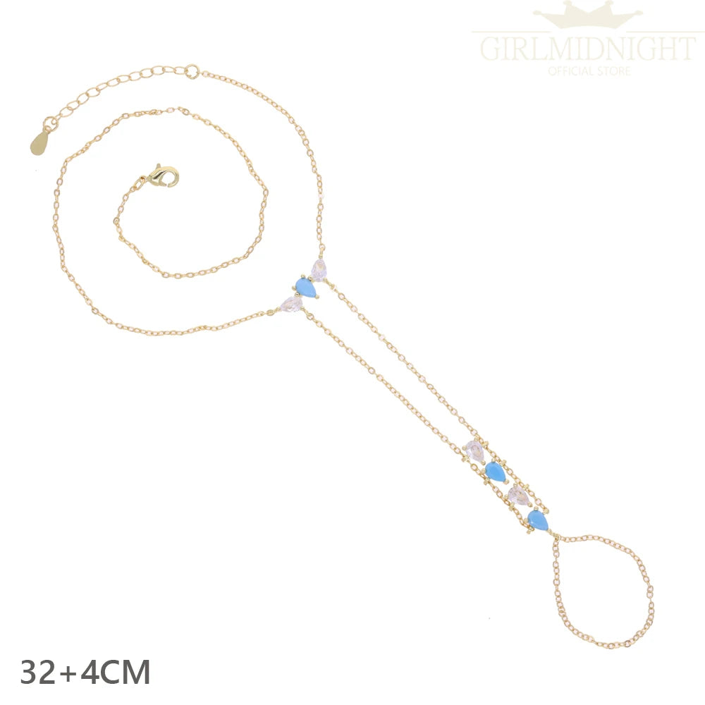 Double Chain CZ Bracelet for Women