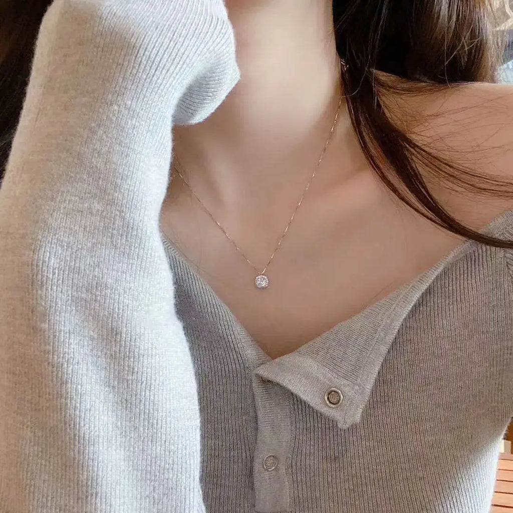 Sparkling Love Necklace – 925 Sterling Silver Winter Collection Gift for Women