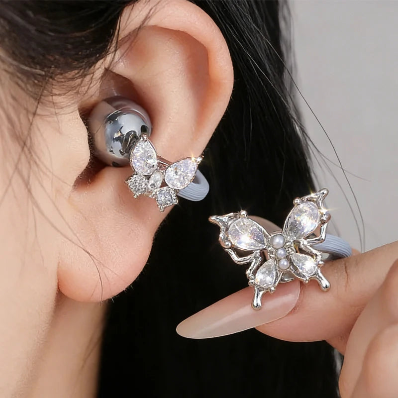 Rhinestone Earphone Clips