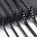 Men’s Cuban Chain Necklace – 3mm Stainless Steel Fashion Jewelry