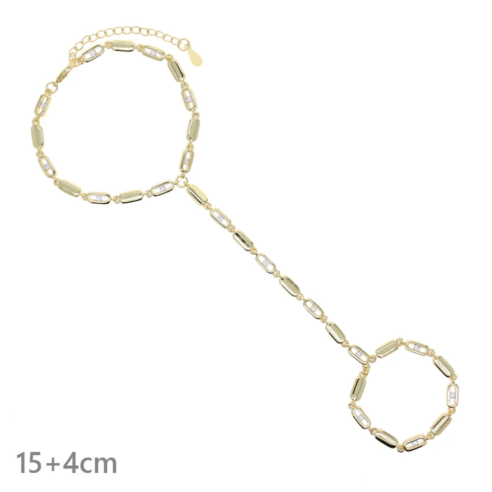Double Chain CZ Bracelet for Women