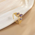 Princess Crown Ring – Gold Plated Adjustable Crystal Ring for Women