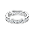 Moissanite Eternity Wedding Band | GRA Certified | 925 Sterling Silver | Gold & Silver