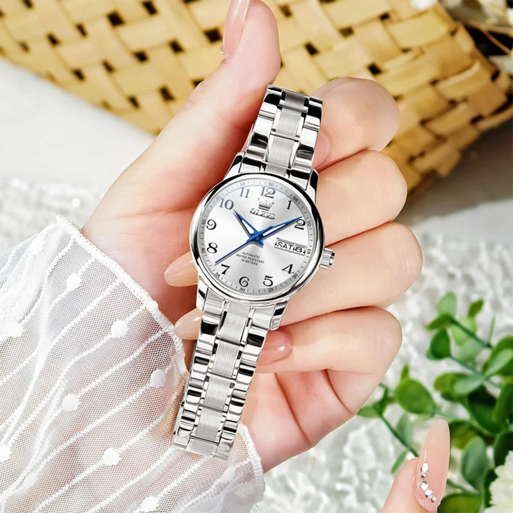 OLEVS Steel Automatic Watch