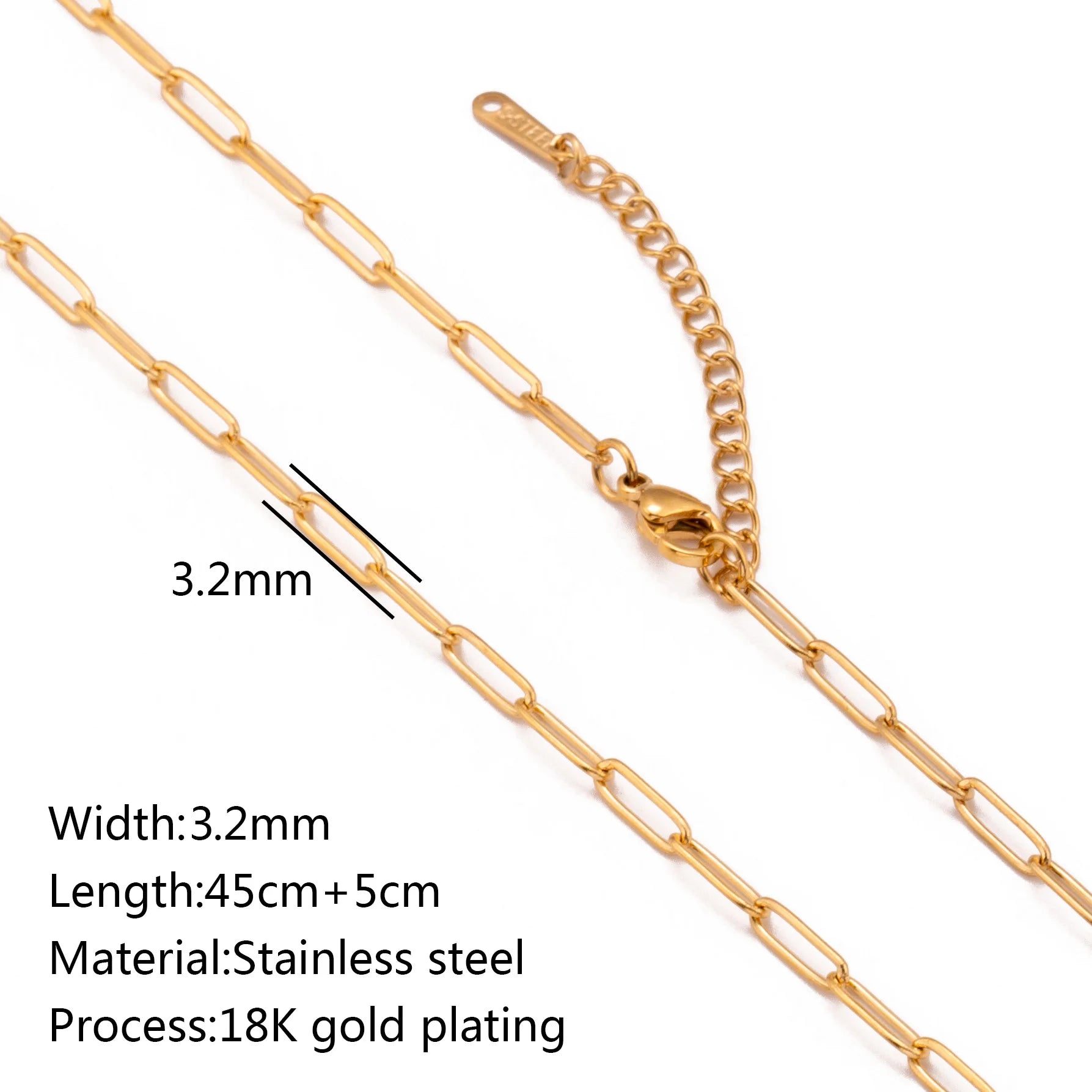 5-Piece Chain Necklace Set – 18K Gold Plated Stainless Steel Layering Necklaces