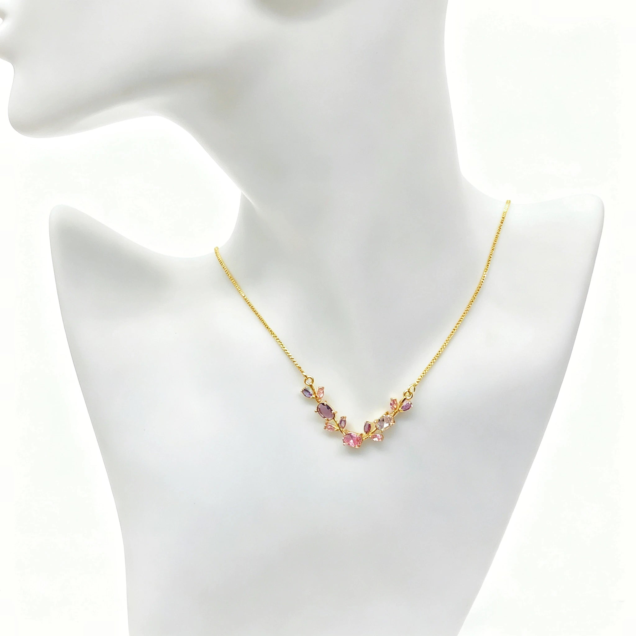 Crystal Leaf Vine Jewelry Set – Necklace & Bracelet