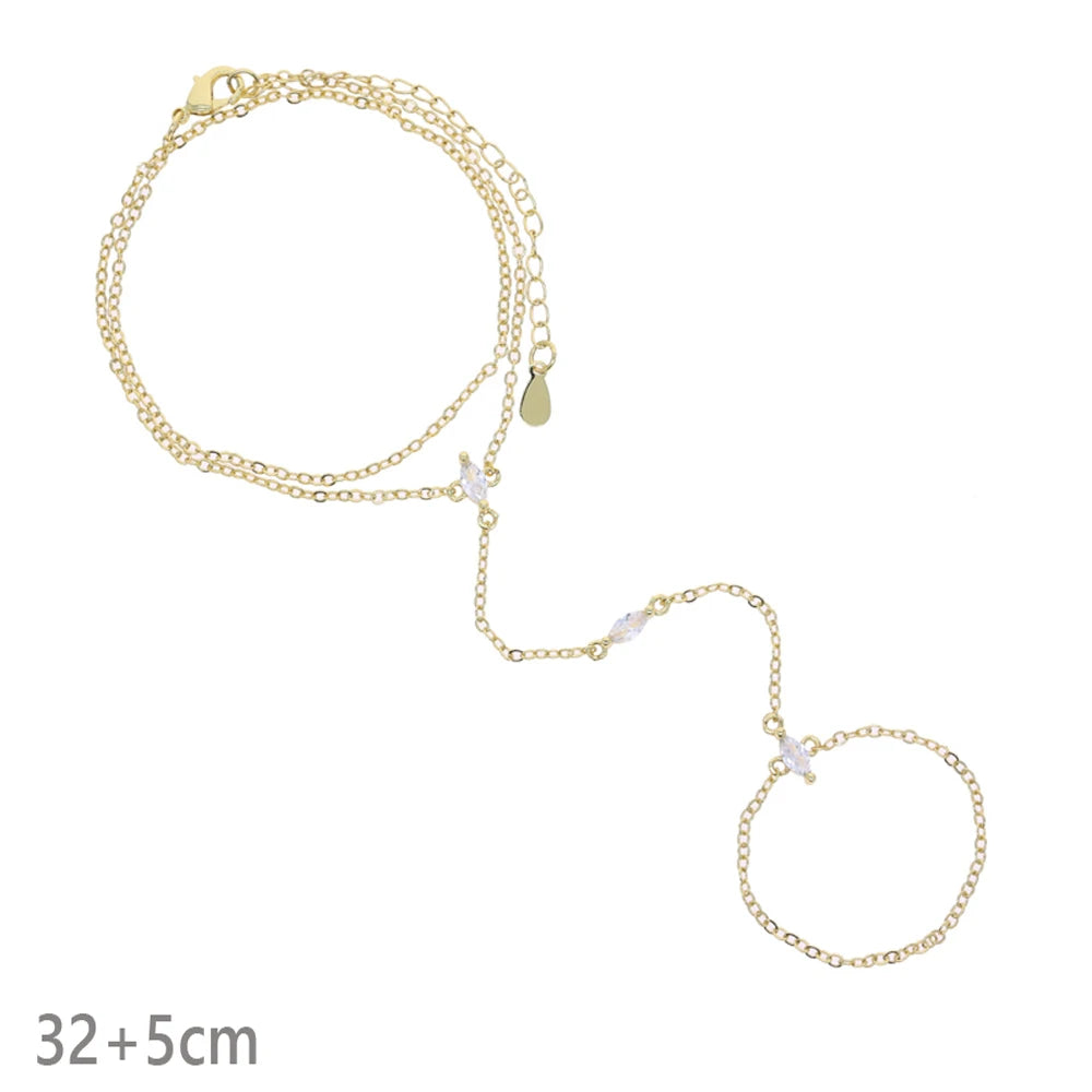 Double Chain CZ Bracelet for Women