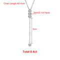 Houtros Full Moissanite Bubble Clavicle Necklace — 925 Sterling Silver 3/5mm