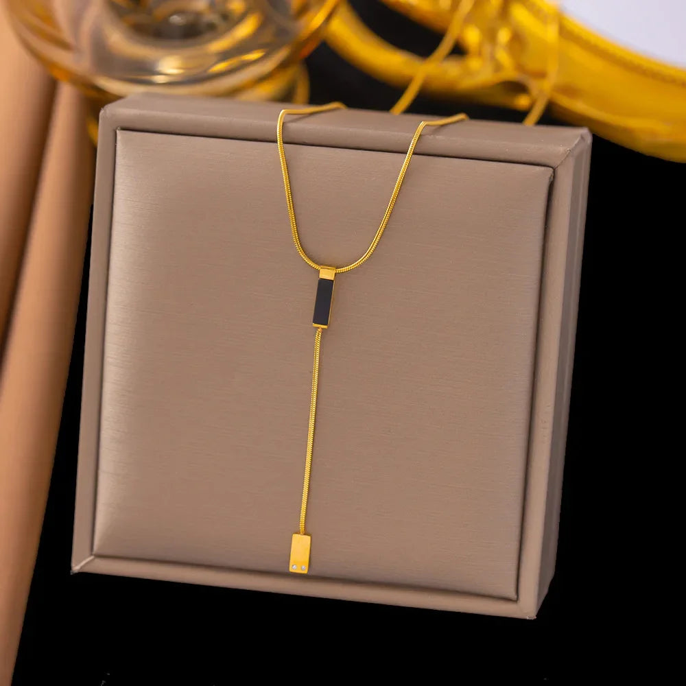 Natural Shell Pendant Necklace – Gold Stainless Steel