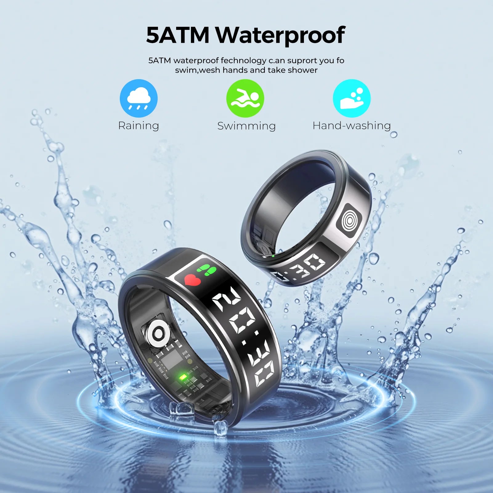 LED Health Smart Ring