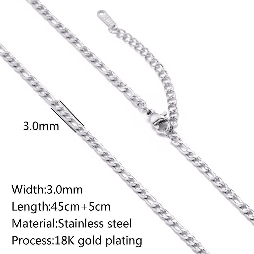 5-Piece Chain Necklace Set – 18K Gold Plated Stainless Steel Layering Necklaces