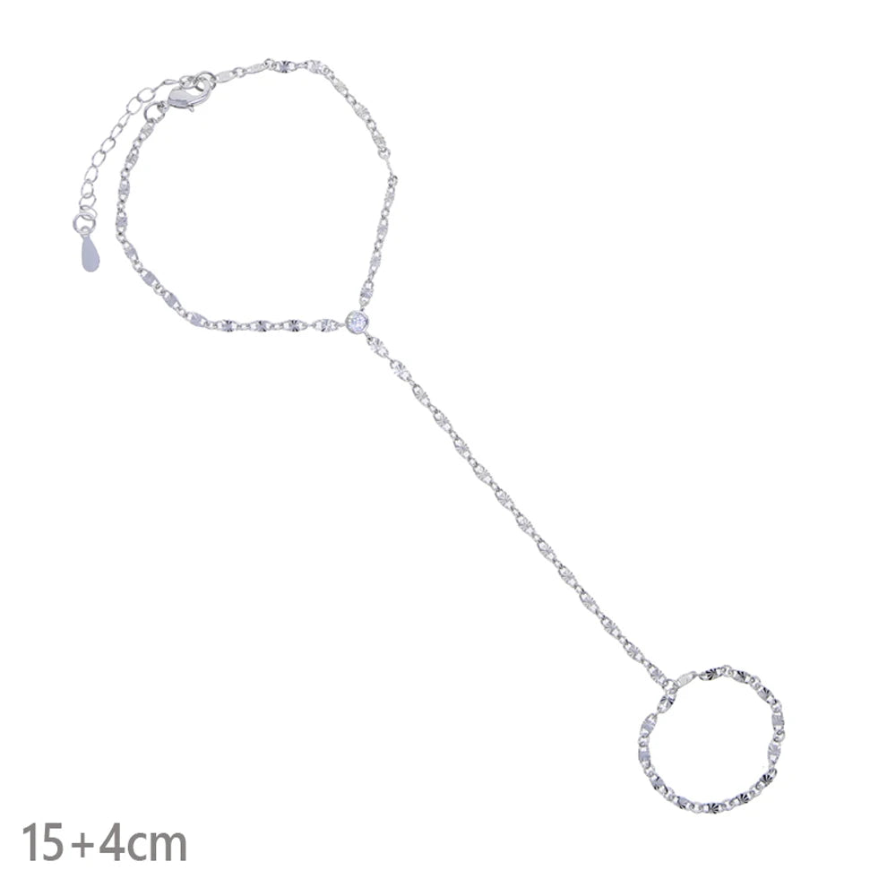 Double Chain CZ Bracelet for Women