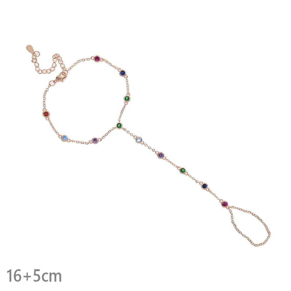 Double Chain CZ Bracelet for Women