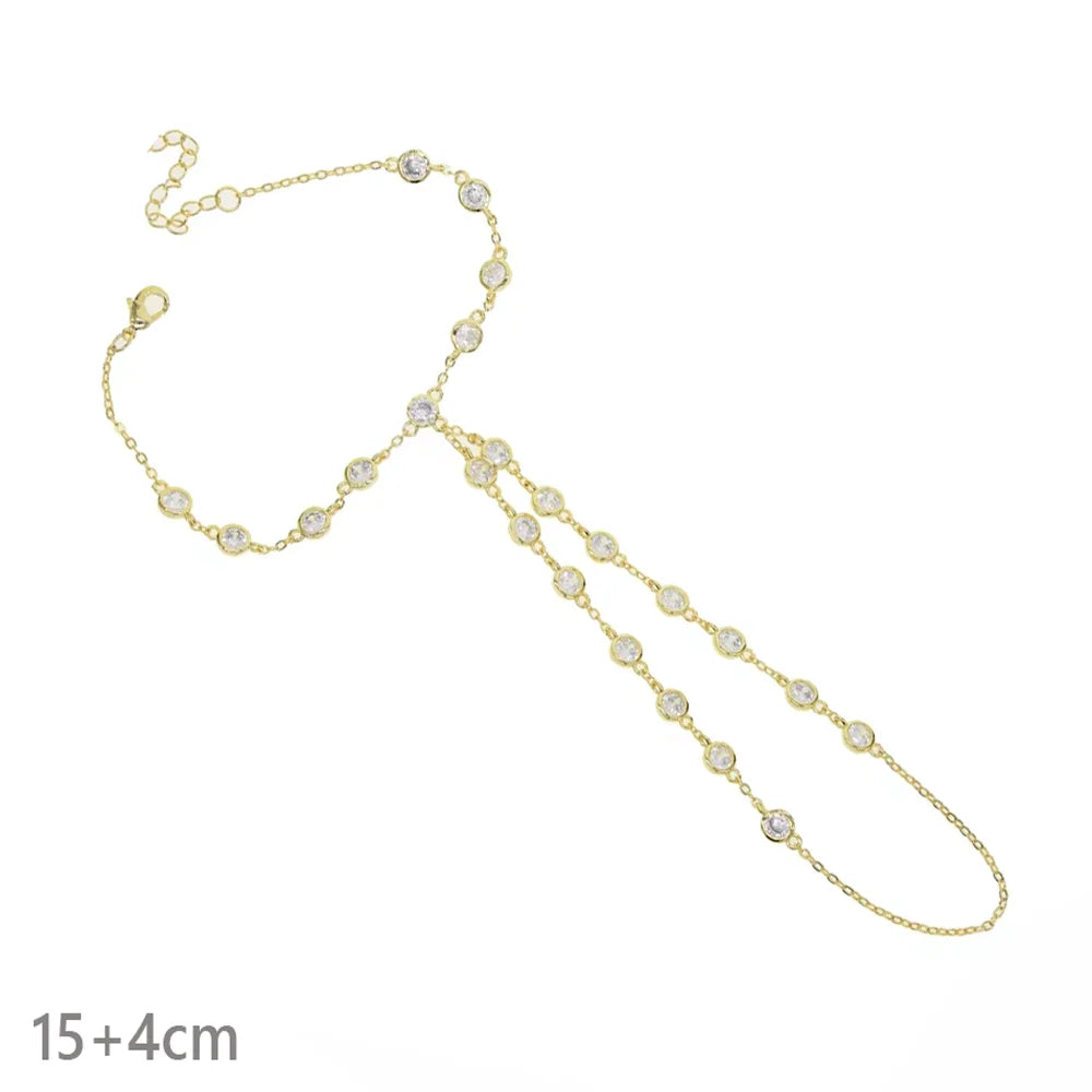 Double Chain CZ Bracelet for Women