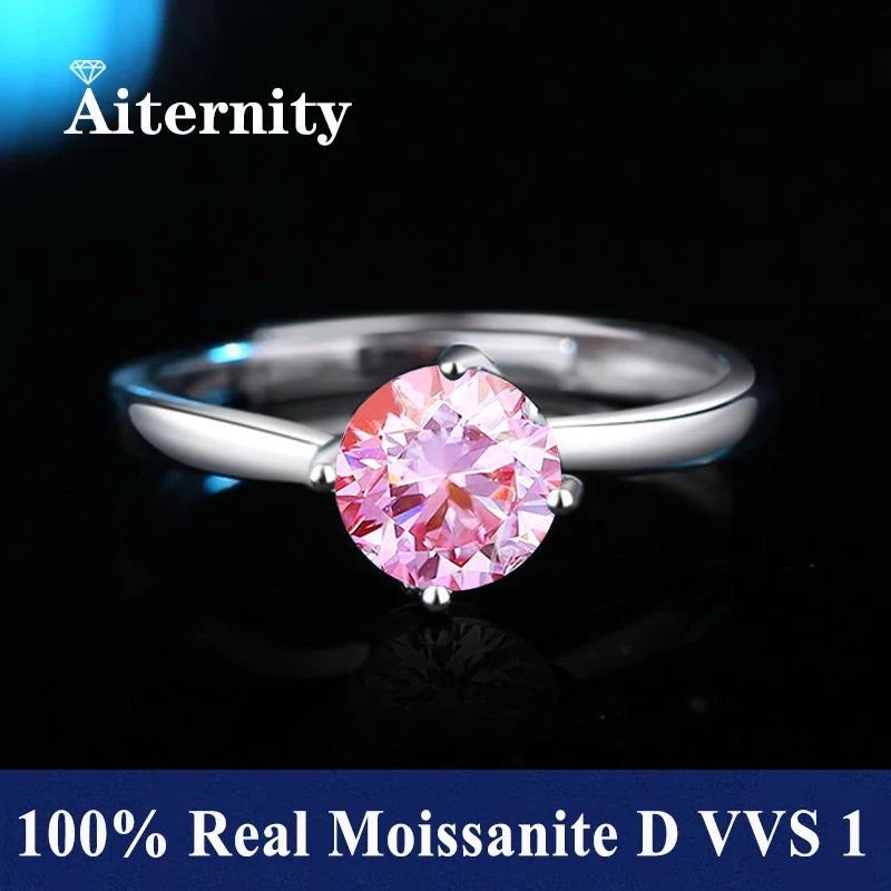 Royal Moissanite Rose Ring – Eternal Bloom in Silver
