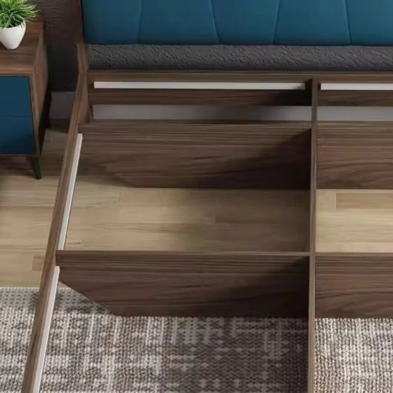 Luxury Bedroom Furniture Set – Wood Bed Frame with Storage & Nightstands