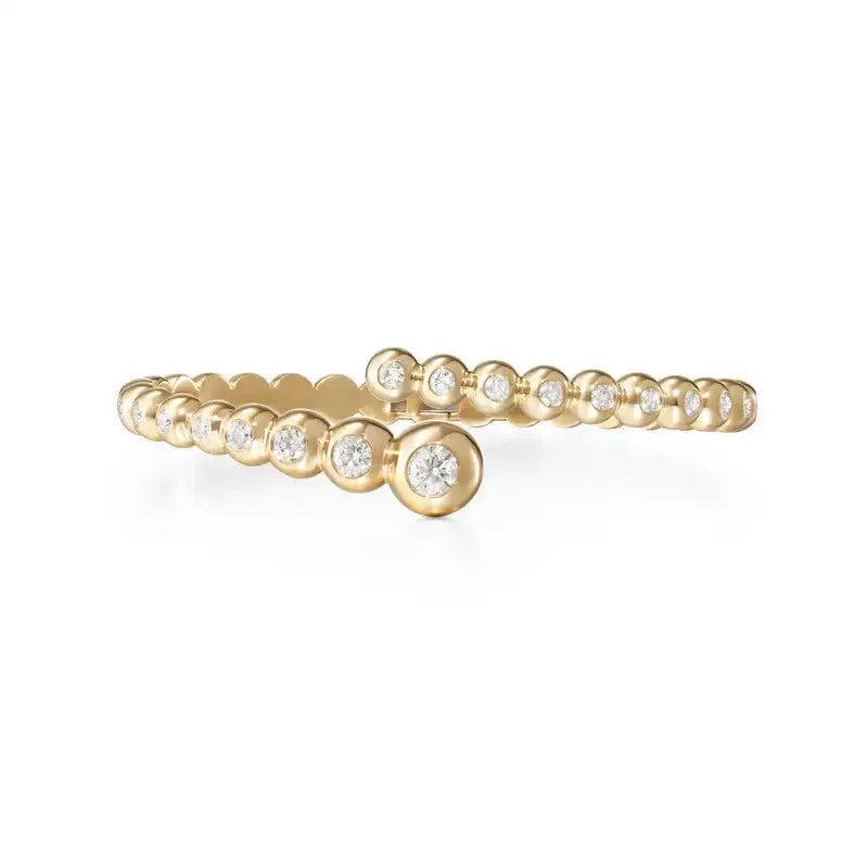 CZ Gold Jewelry Set – Bracelet, Bangle & Ring