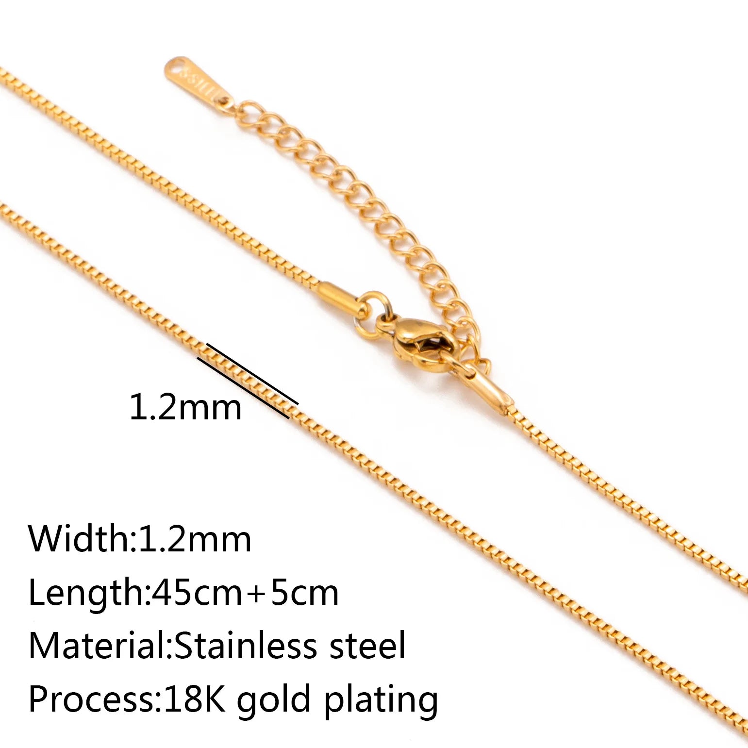 5-Piece Chain Necklace Set – 18K Gold Plated Stainless Steel Layering Necklaces