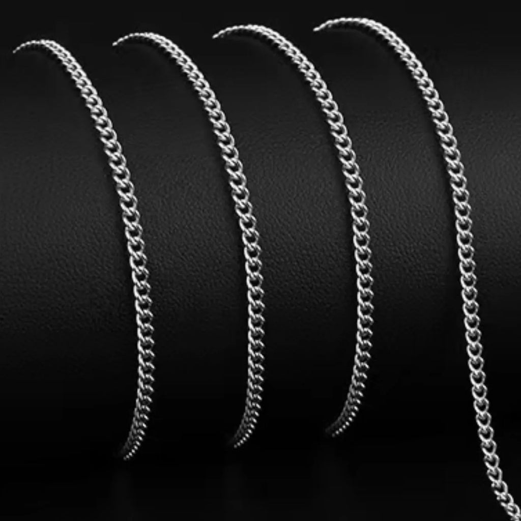 Men’s Cuban Chain Necklace – 3mm Stainless Steel Fashion Jewelry