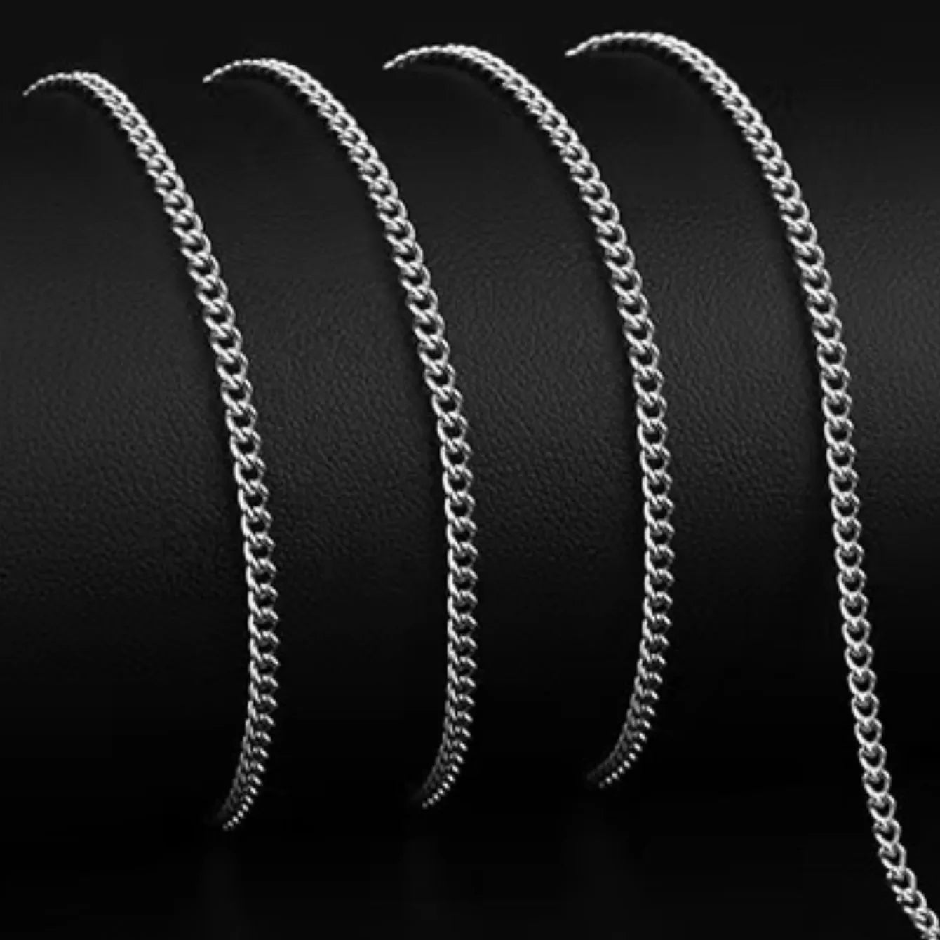 Men’s Cuban Chain Necklace – 3mm Stainless Steel Fashion Jewelry