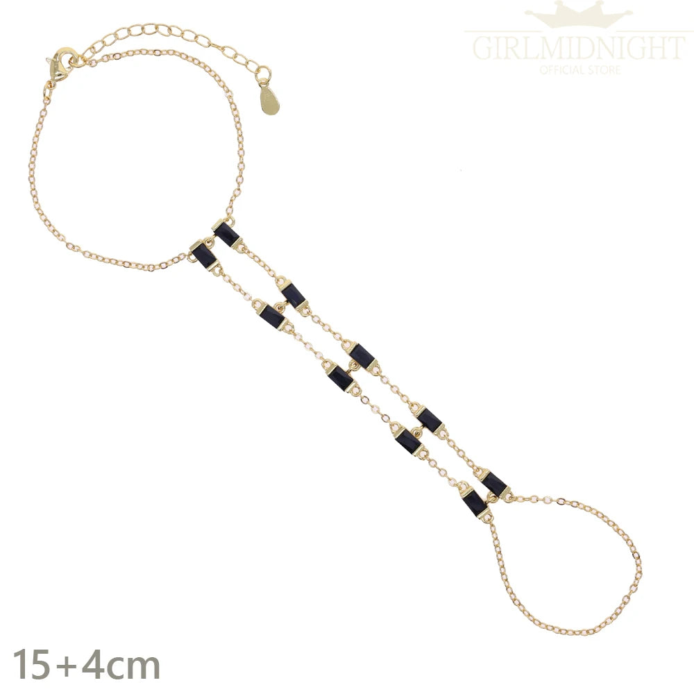 Double Chain CZ Bracelet for Women