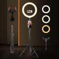 12" Dimmable LED Ring Light with Tripod & Phone Stand