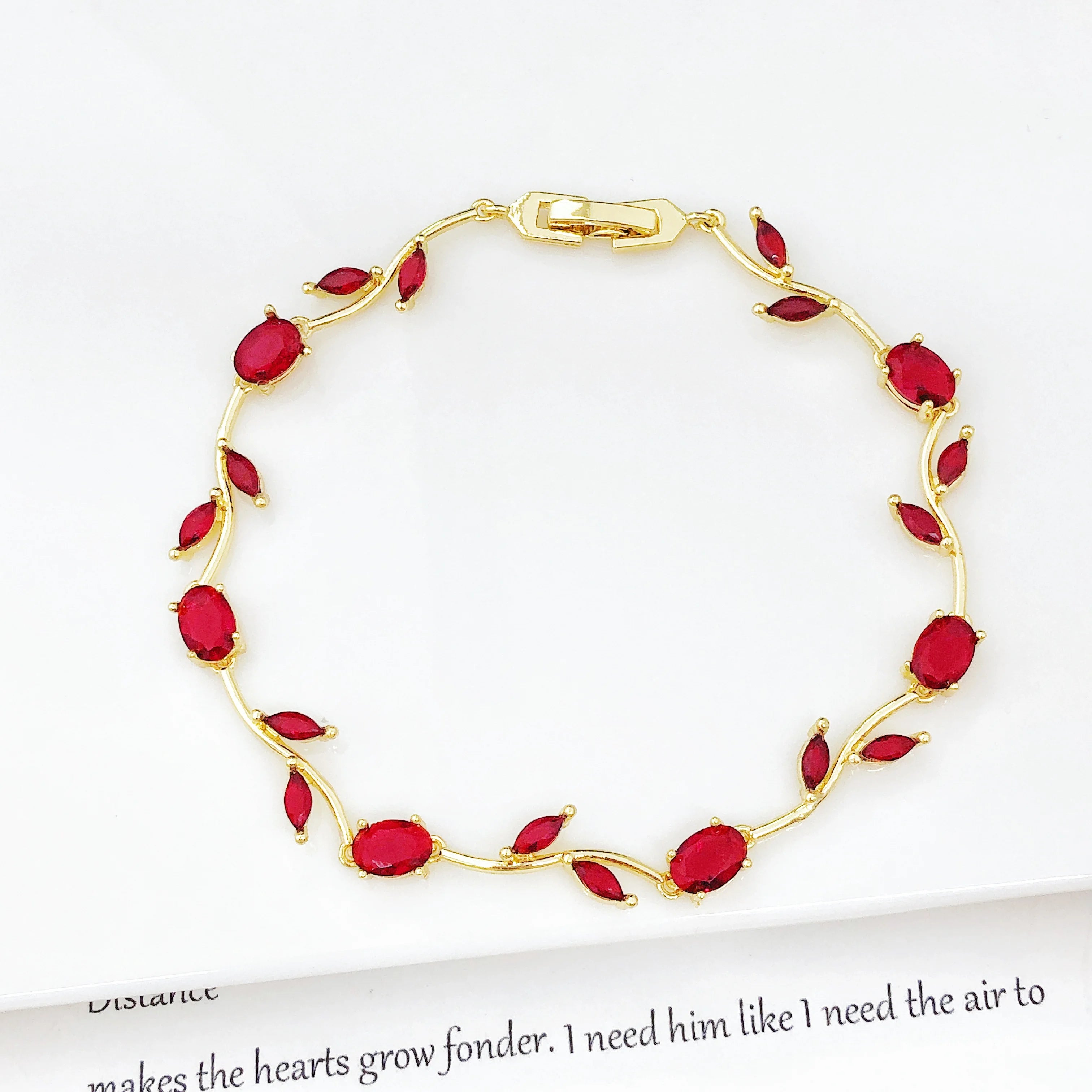 Crystal Leaf Vine Jewelry Set – Necklace & Bracelet